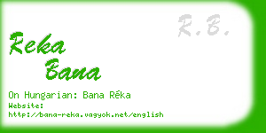 reka bana business card