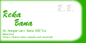 reka bana business card